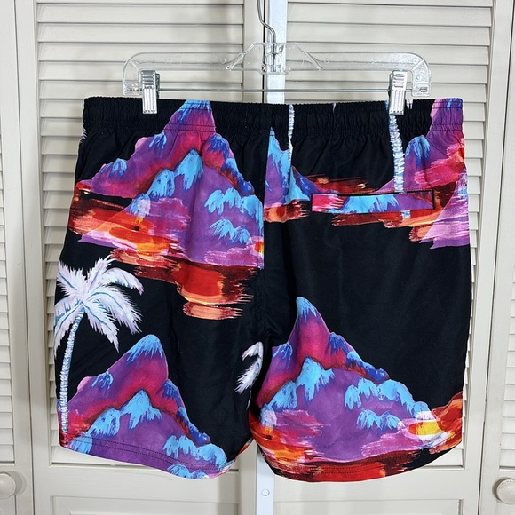 NWT REISS Paul Palm Tree Print Swim Trunks Board Shorts XL - Picture 6 of 12